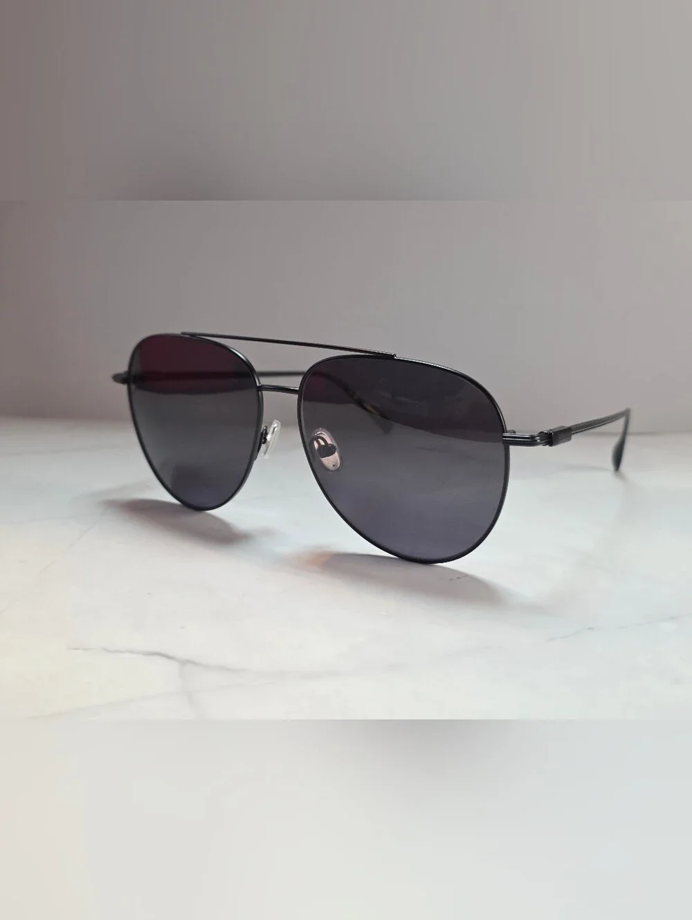 Ferragamo SF308S Matte Black Aviator Sunglasses 61mm